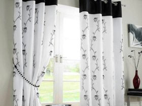 black and white curtains for bedroom