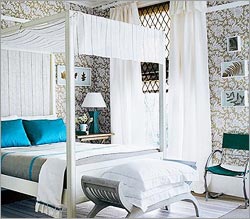 living room canopy bed