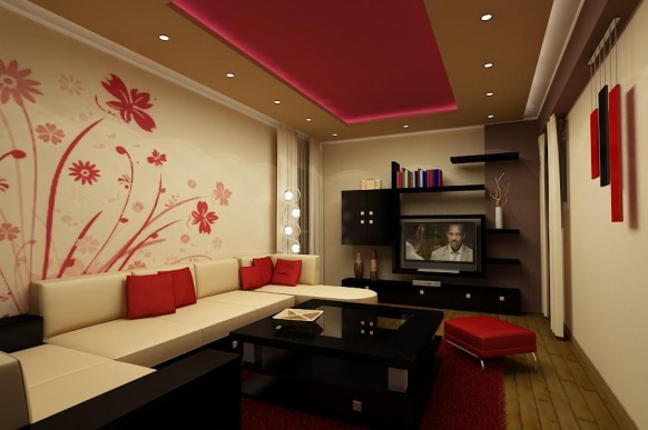 Red Living Room