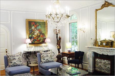 White Traditional Living Room