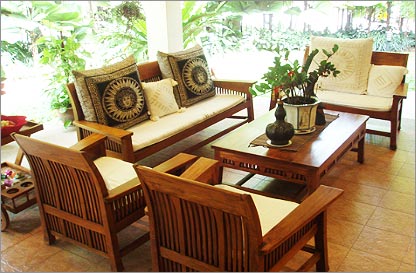 Ethnic Wooden Sofa Set