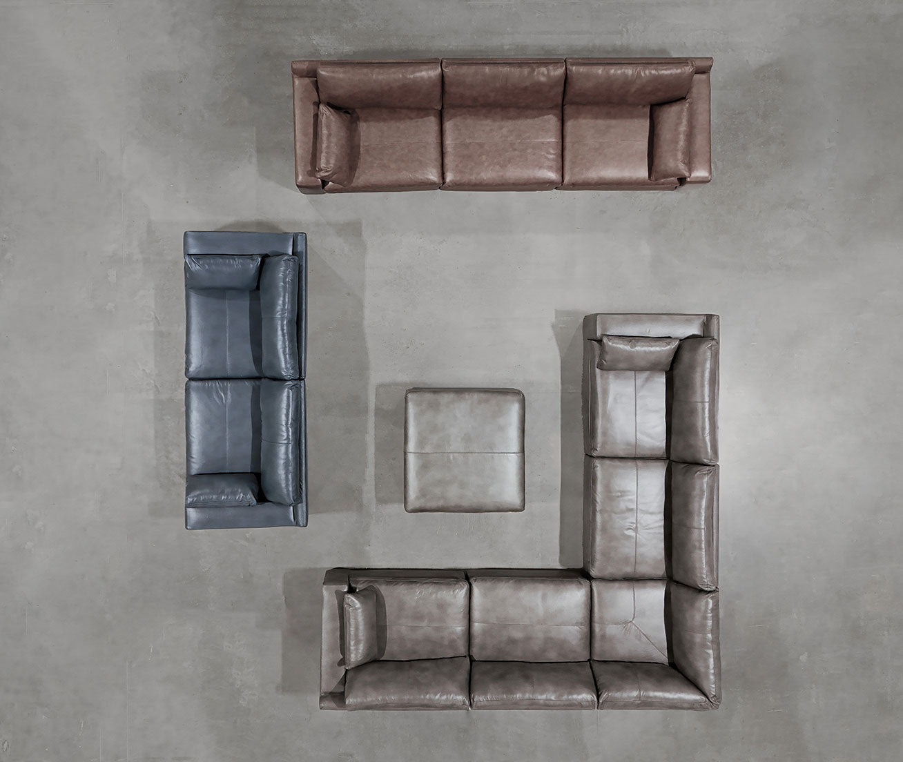 Birds Eye View of Modular Sofas and Sectionals