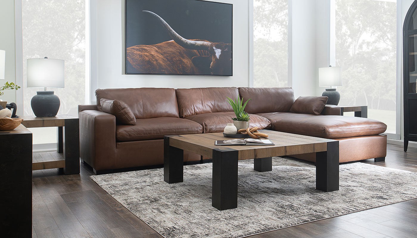 City Limits II Leather Super Sofa
