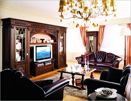 Traditional Leather Living Room Furniture