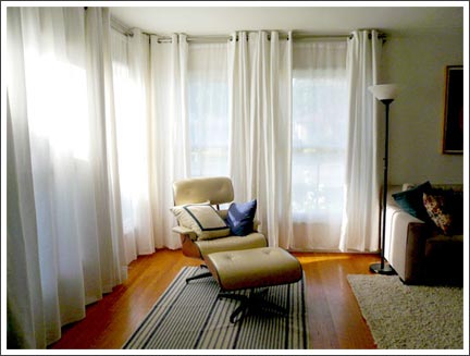 Plain Living Room Voile Curtain