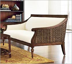 contemporary wood sofa set